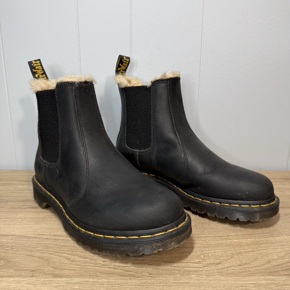 Dr Martens 2976 Leonore Boots Womens sz 8 DMs Docs Faux Fur Lined Winter Warm - Picture 3 of 8